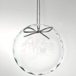 Starfire Round Ornament, faceted on one side