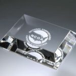 Flat Edged Base, Optic Crystal, 3/4"